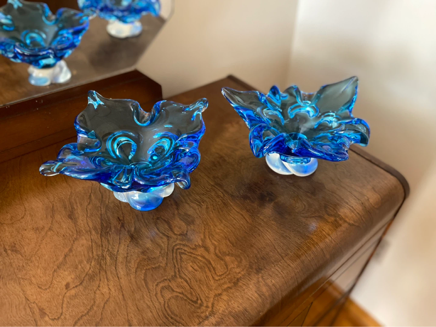 Blue Glass Candy Dish