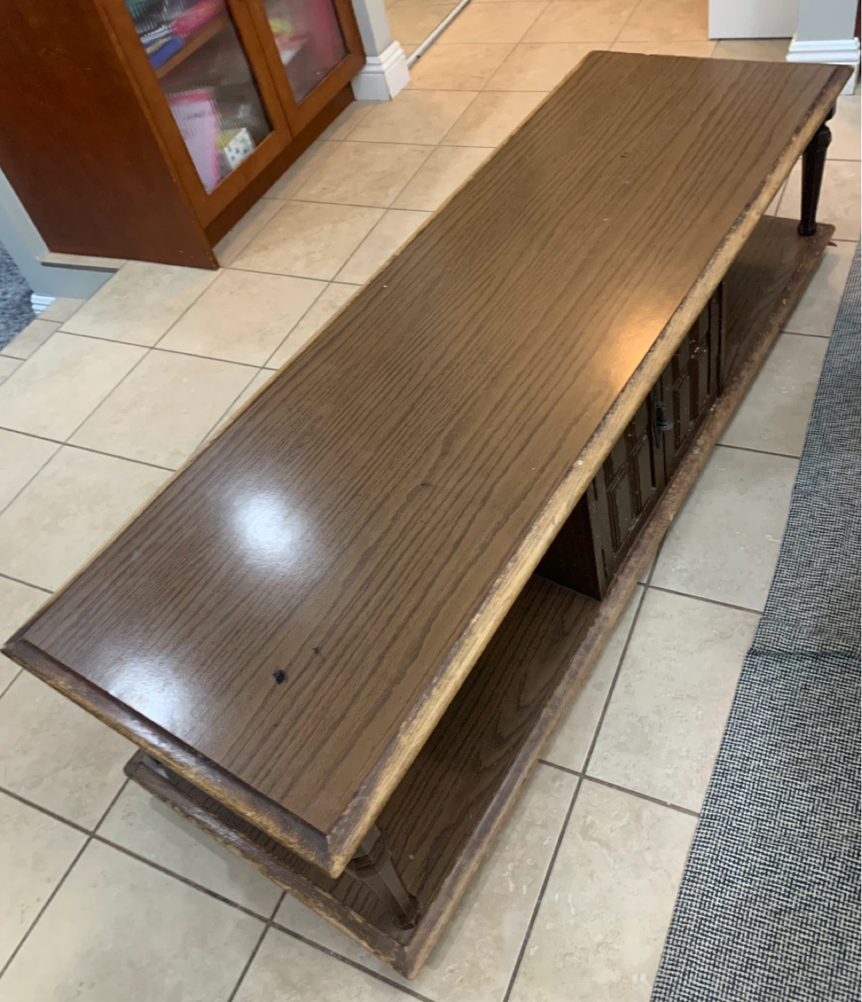 Wooden TV bench