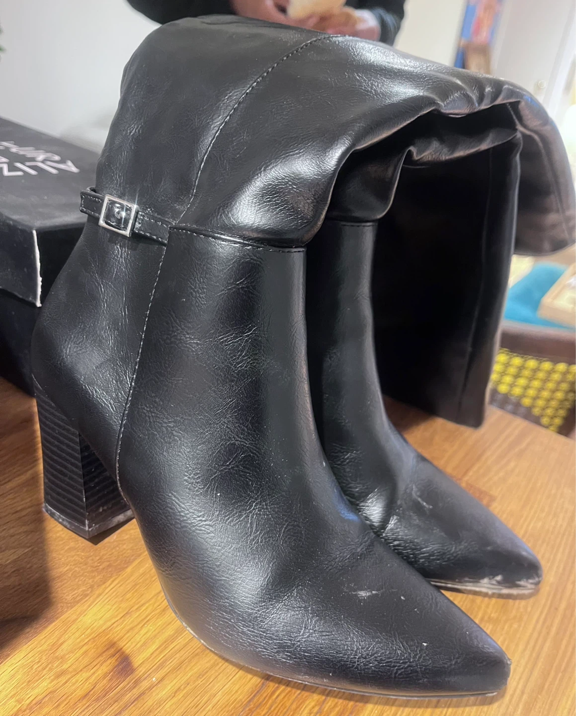 LifeStride Black Faux Leather Knee-High Boots - photo 3