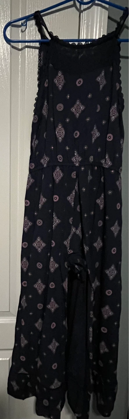Navy Blue Patterned Walkthru Dress - Size L - photo 4