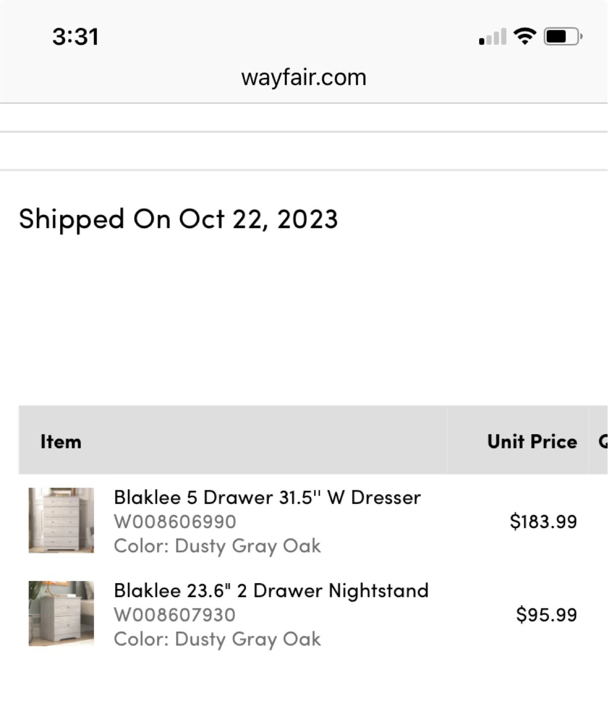 Blaklee 5 Drawer 31.5" W Dresser & 2 Drawer Nightstand - photo 3