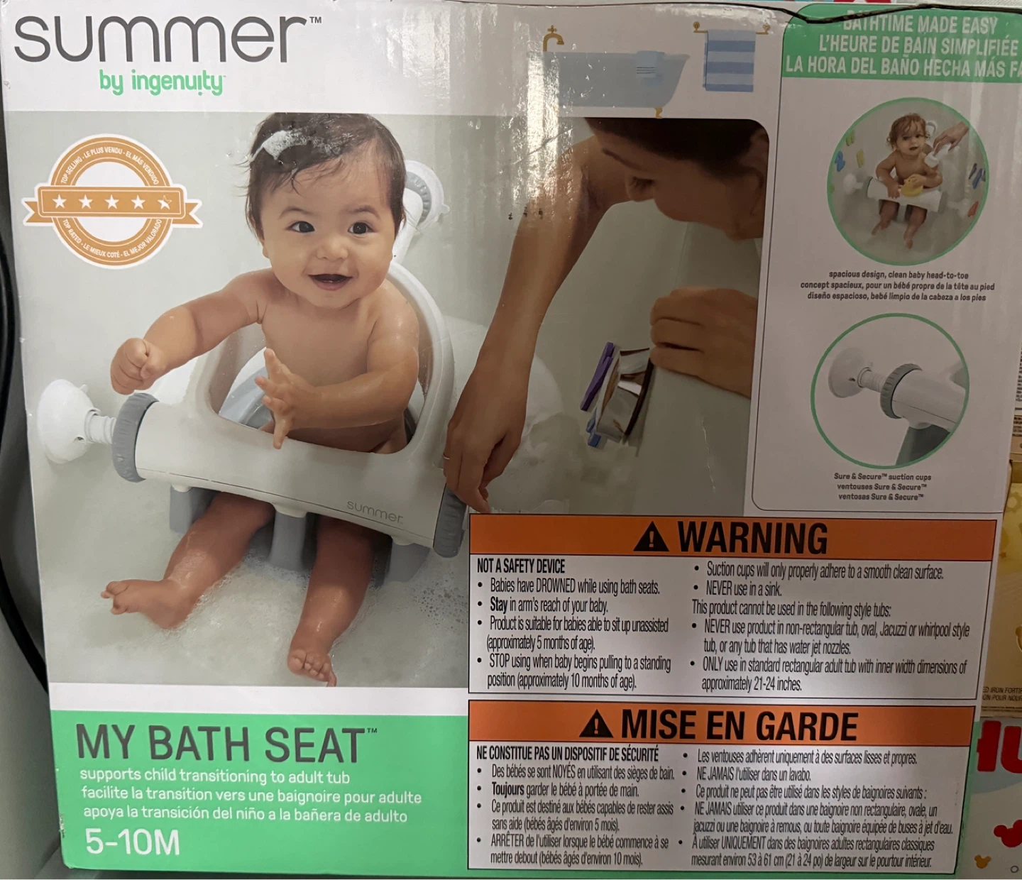 Summer My Bath Seat 5-10 Months by Ingenuity “My Bath Seat”