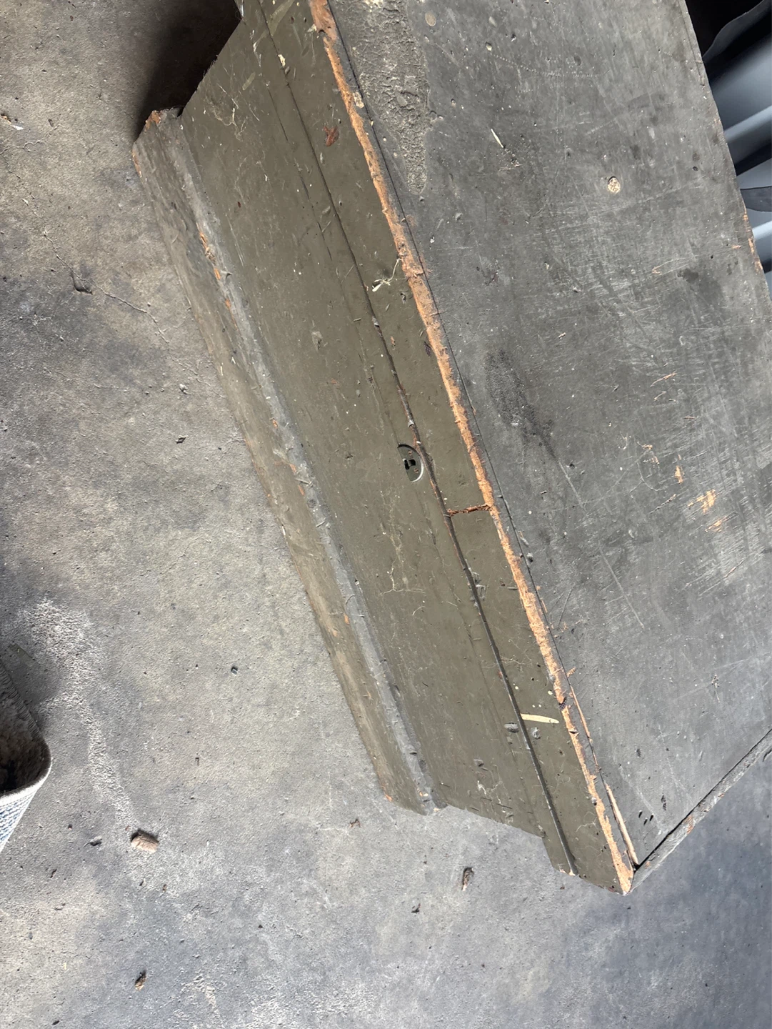 Vintage Wooden Tool Chest with Tray