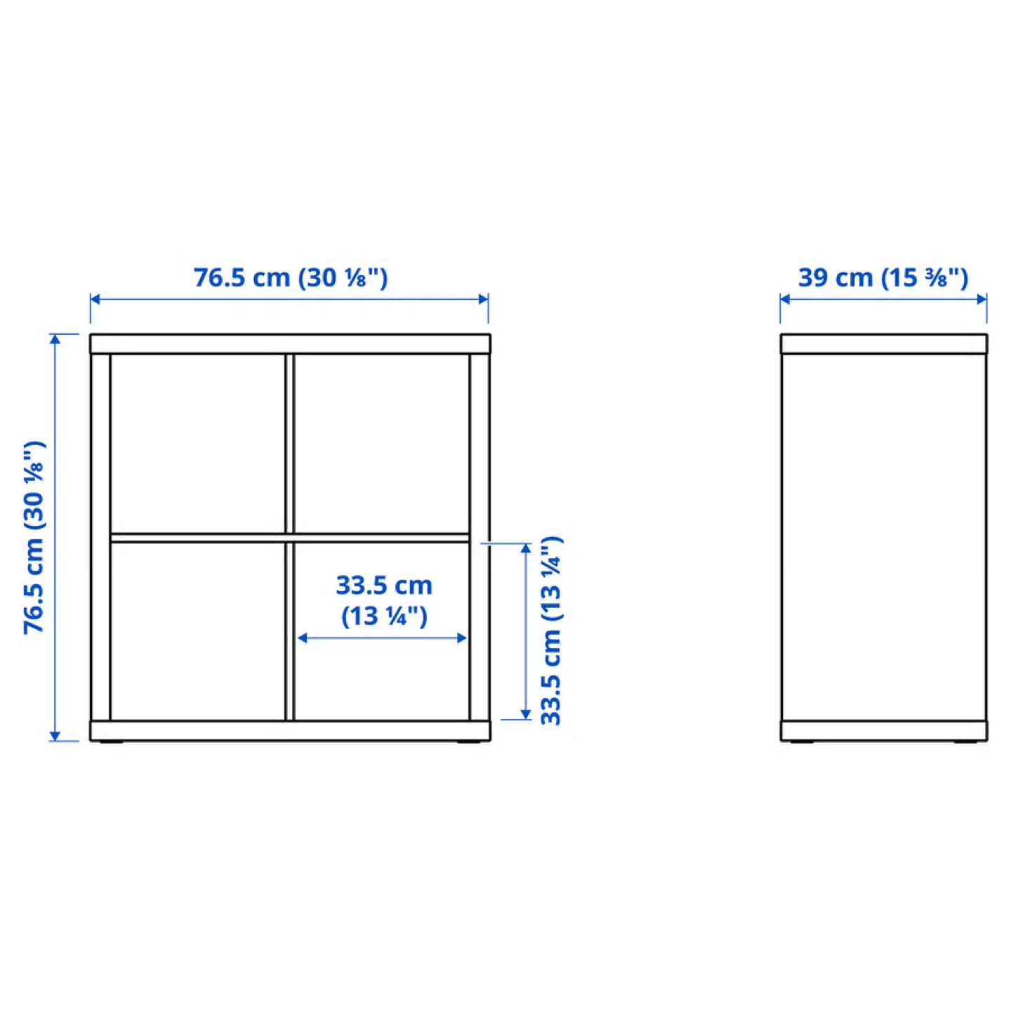 IKEA White 4-Cube Storage Unit with Baskets - photo 3