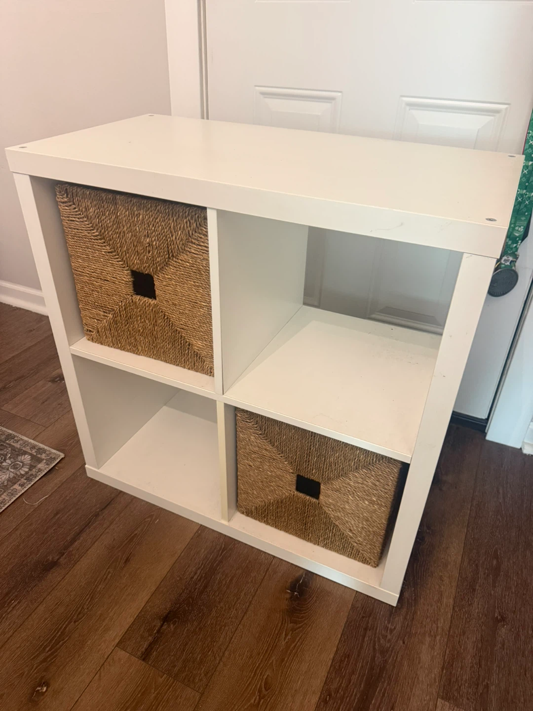 IKEA White 4-Cube Storage Unit with Baskets - photo 2