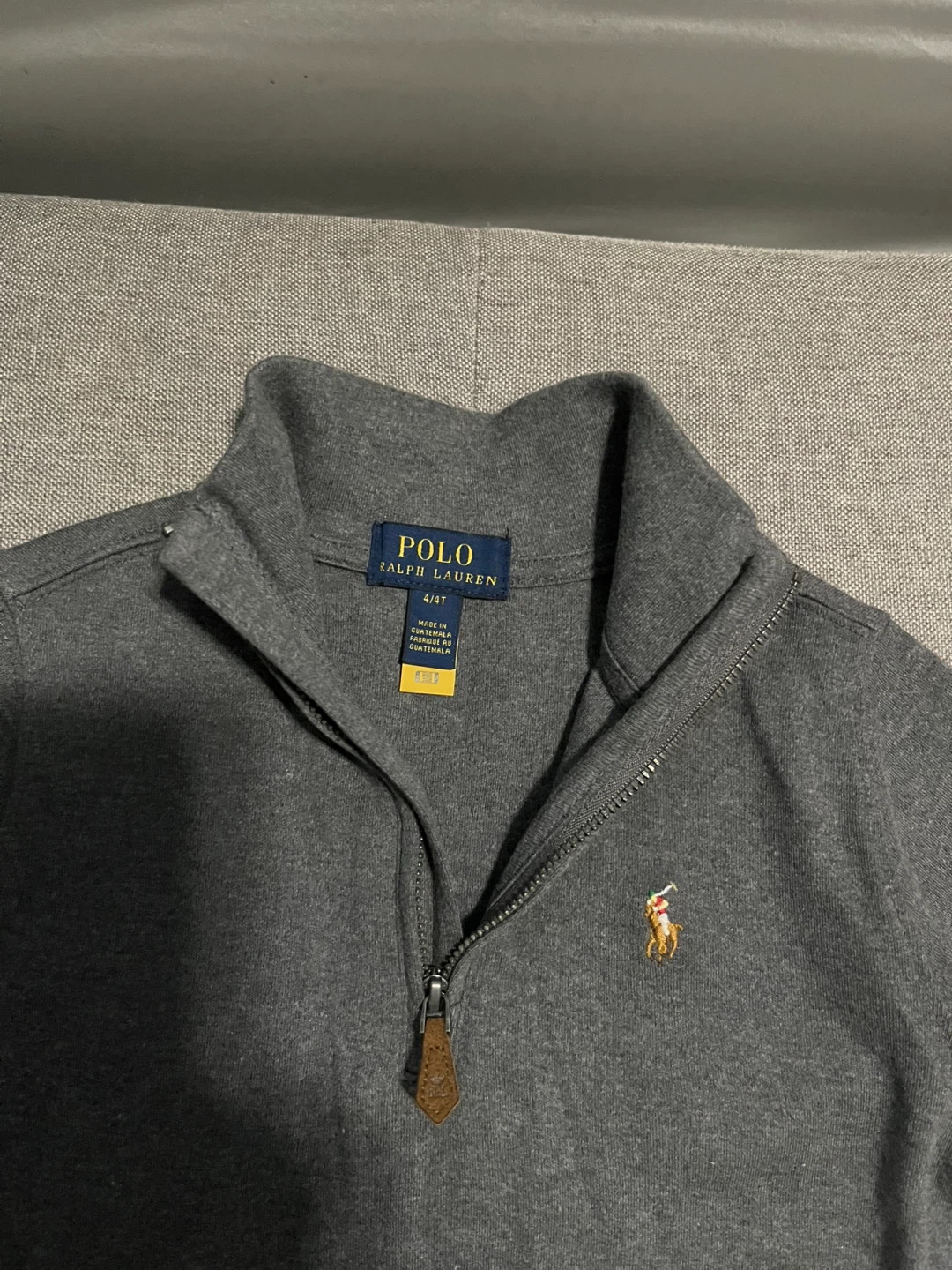 Polo Ralph Lauren Gray 1/4 Zip Pullover Size 4T