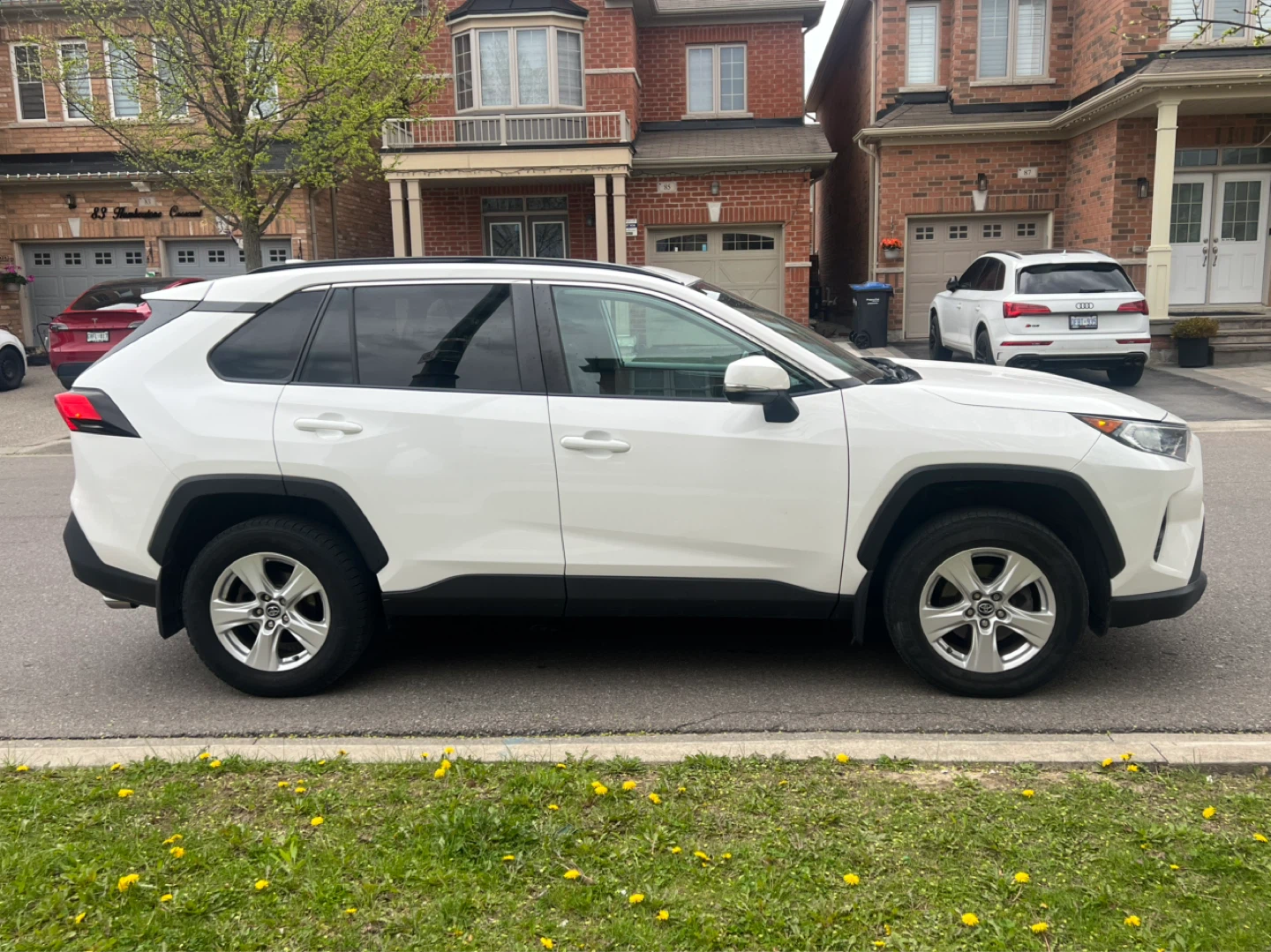 White Toyota RAV4 XLE AWD SUV