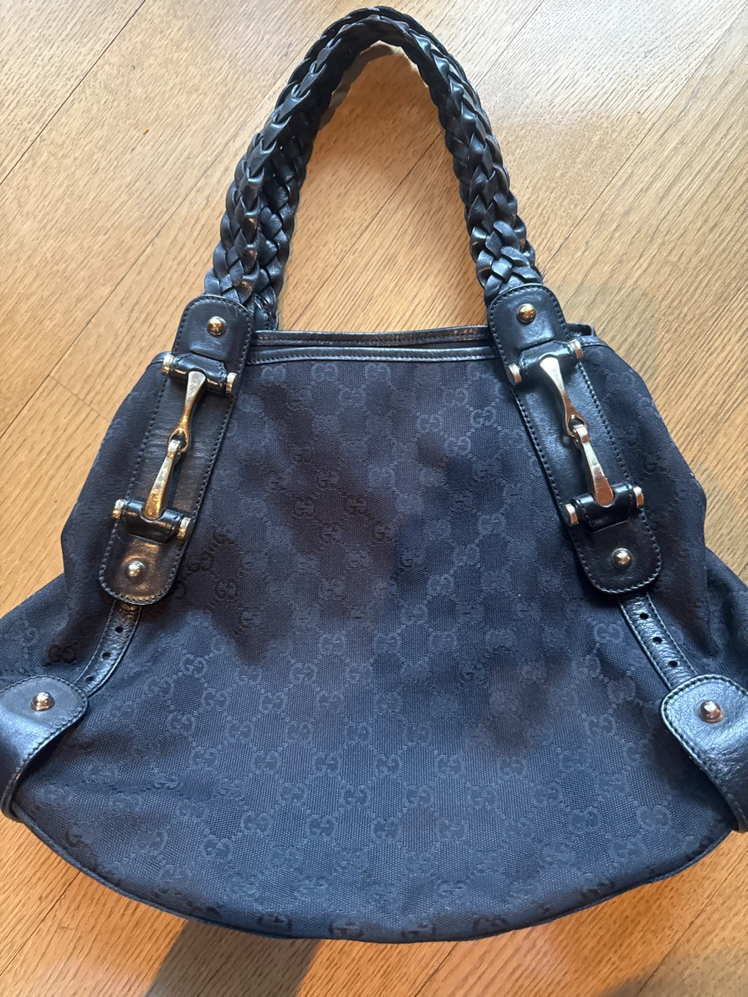 Gucci Hobo Bag - Black GG Canvas