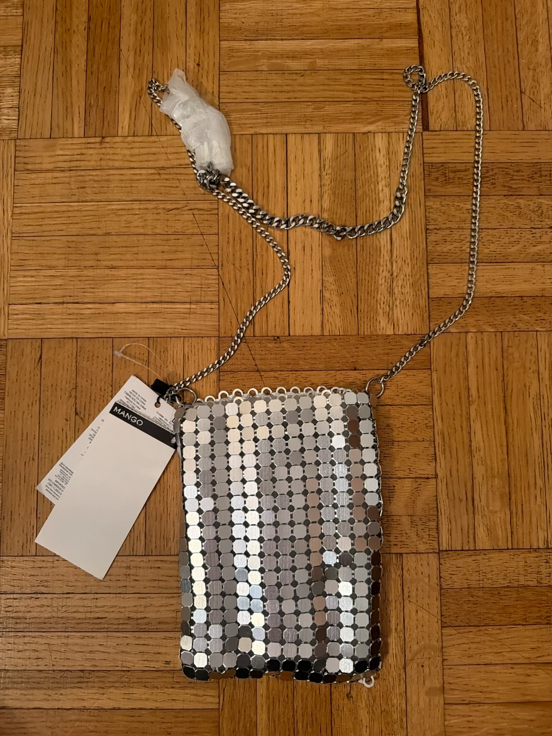 MANGO Silver Mesh Shoulder Bag (NEW) - photo 2