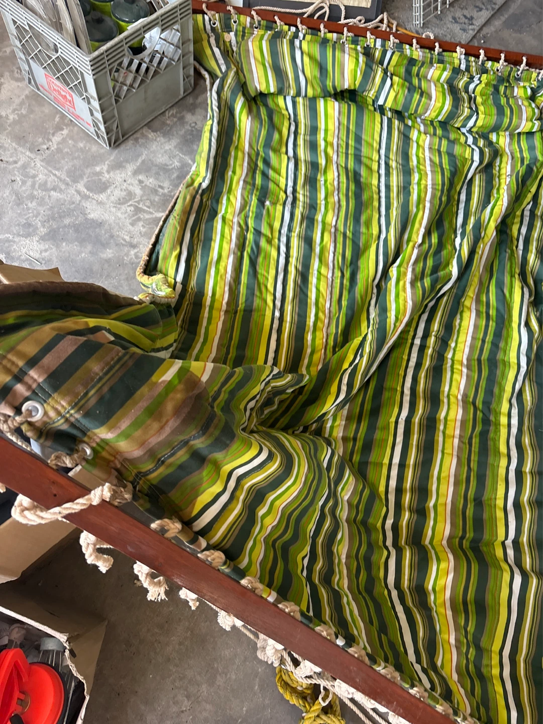 Striped Hammock with Wooden Spreader Bars - photo 2