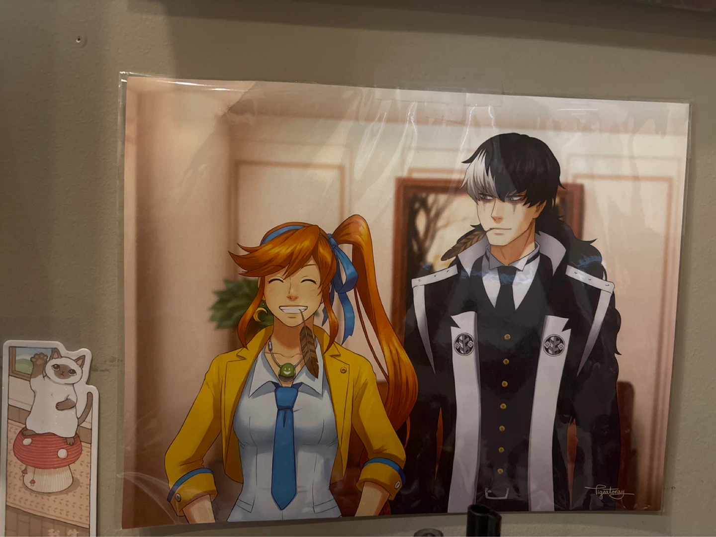 Ace Attorney Athena and Sebastian Art Print