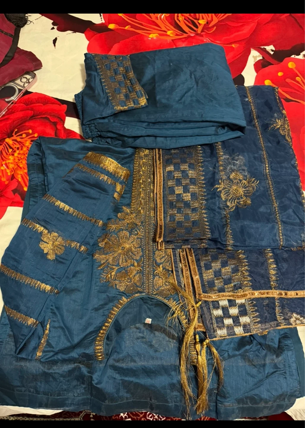 Women's Embroidered Kurti Pant Set - photo 3