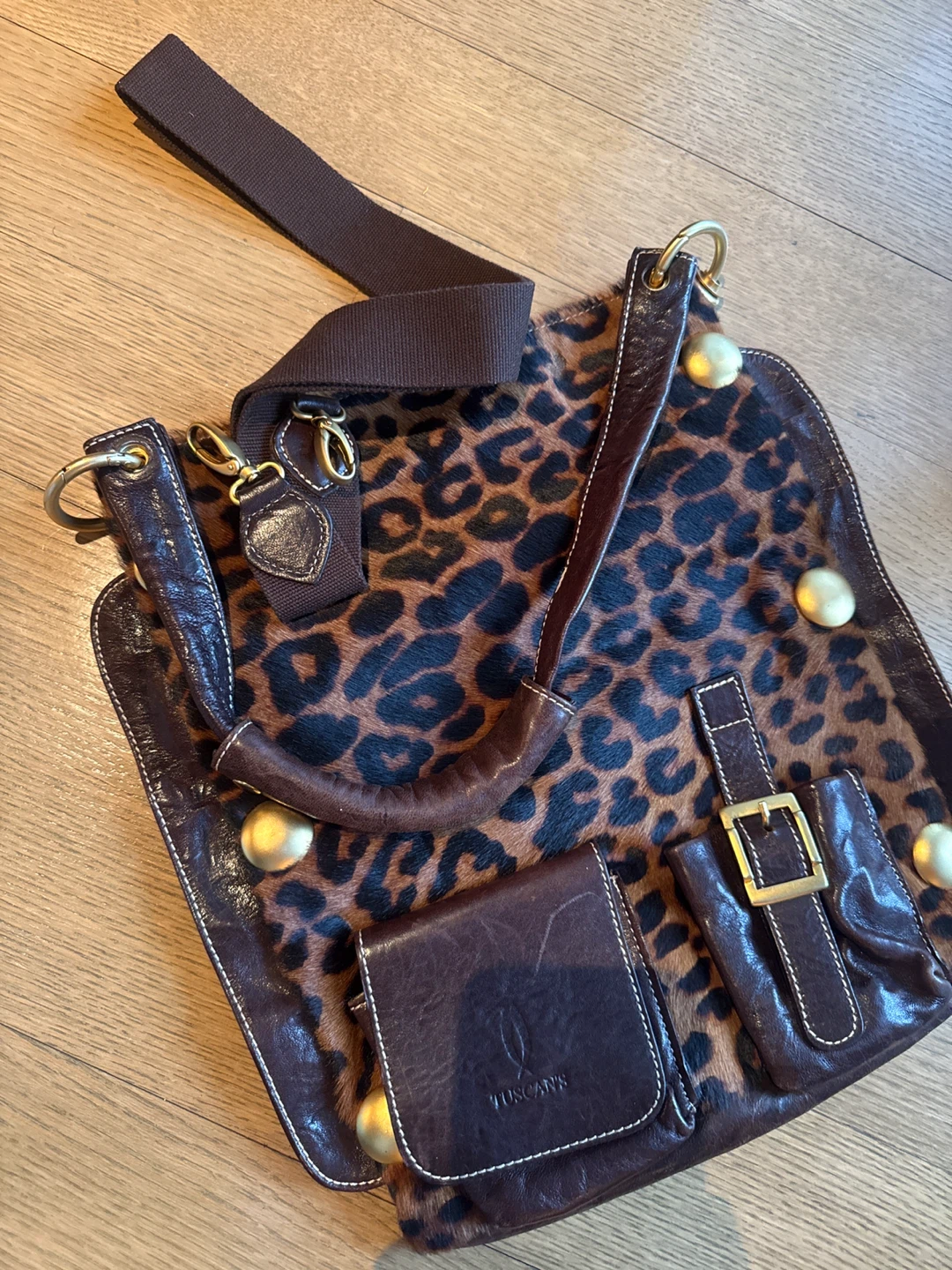 Tuscan's Leopard Print & Leather Shoulder Bag - photo 3