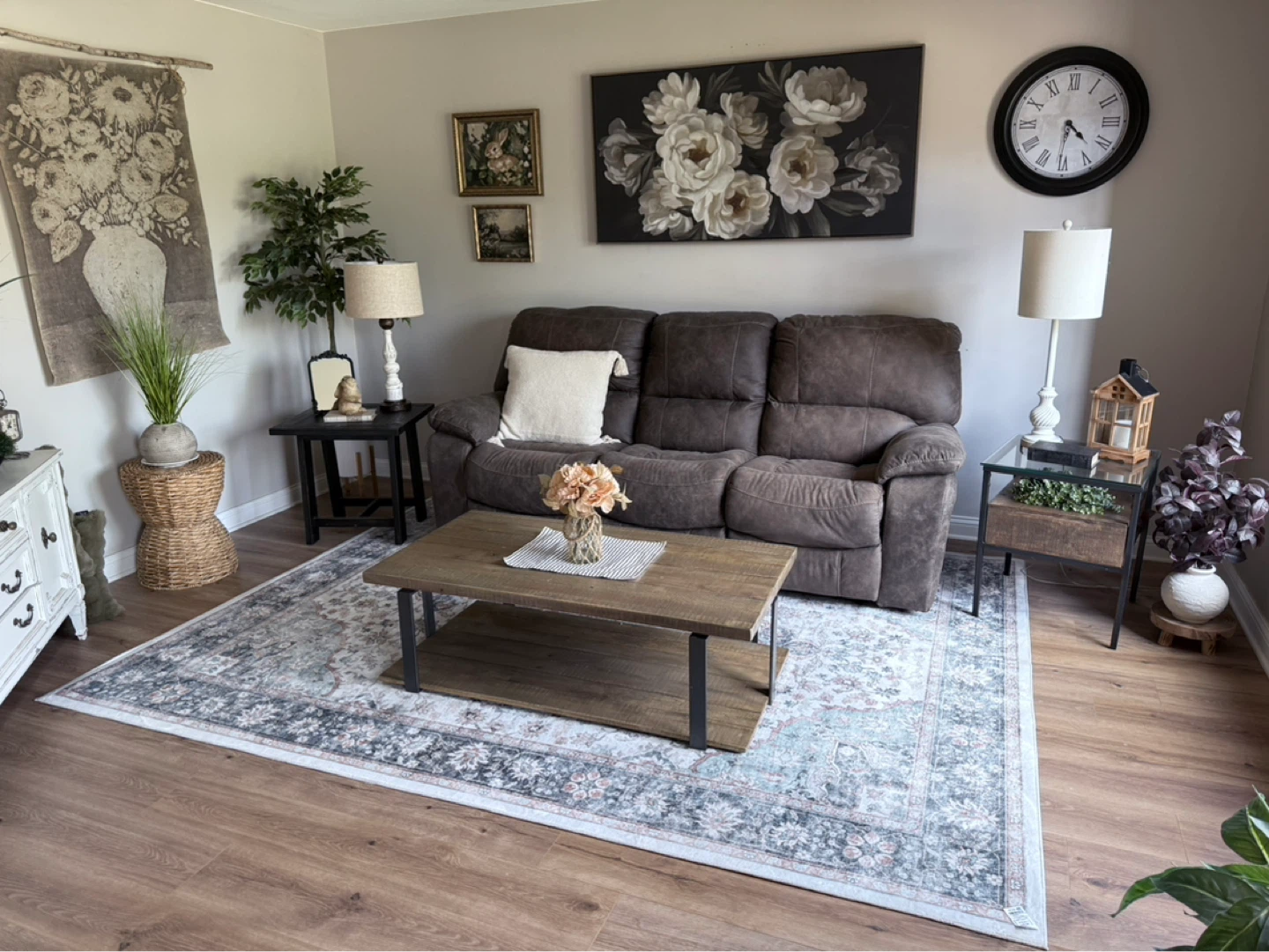 3-Seater Reclining Sofa - Brown Faux Leather