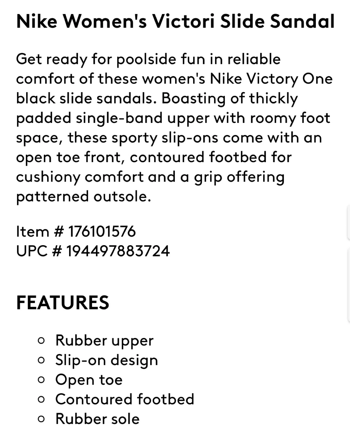 Nike Victori Slide Sandals – Women’s Size 8 - photo 4