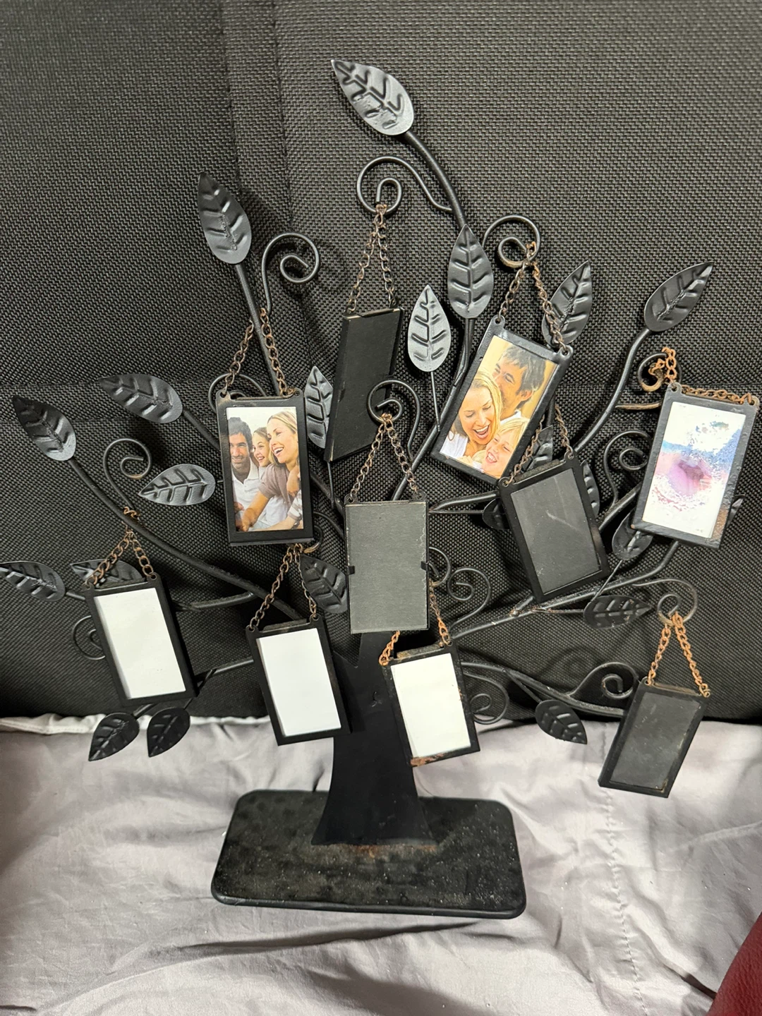 Black Metal Tree Photo Frame Display