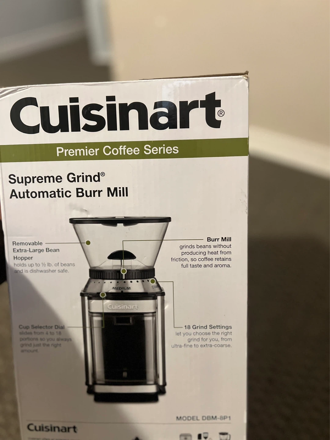 Cuisinart Supreme Grind Automatic Burr Mill DBM-8P1 - photo 3