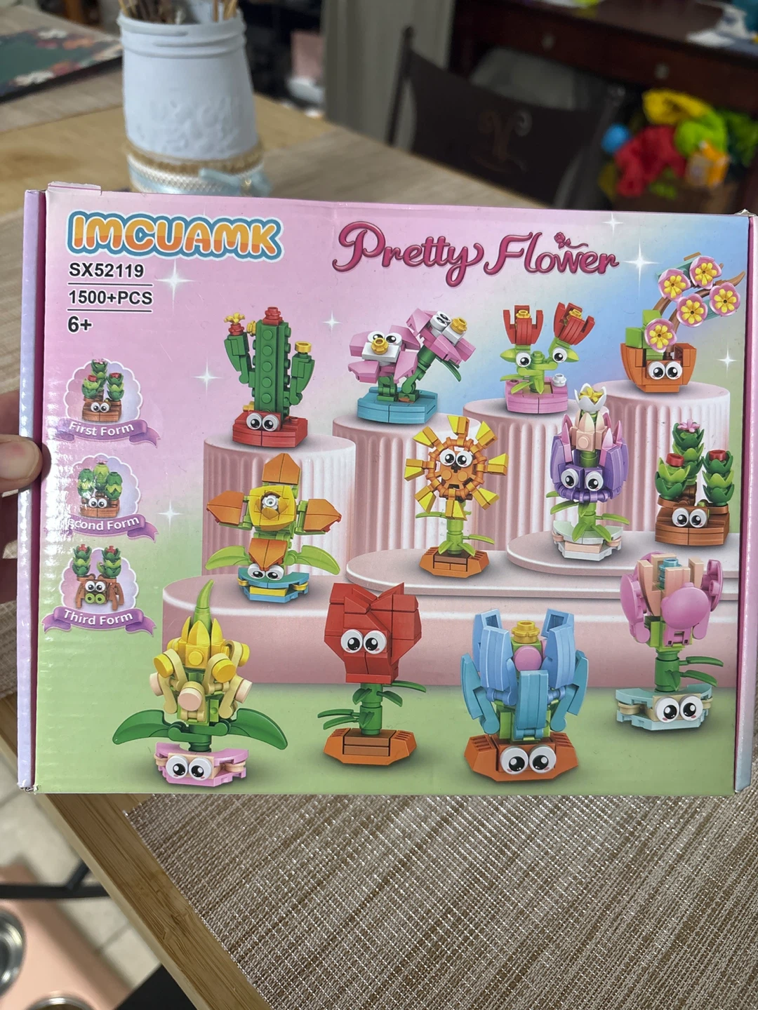 IMCUAMK Pretty Flower Building Blocks Set SX52119