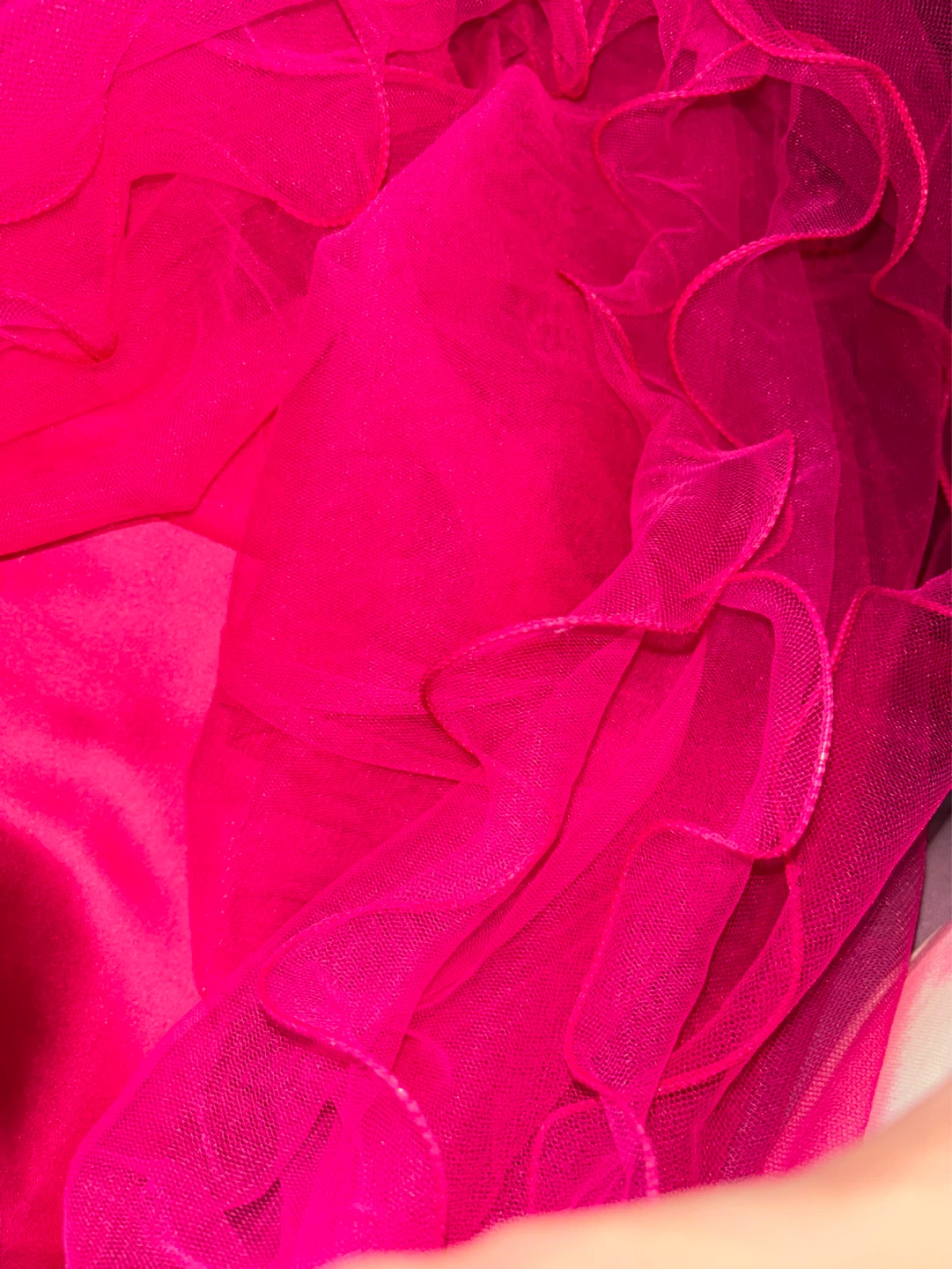 Girls' Hot Pink Dress with Floral Appliqués and Bow - photo 5