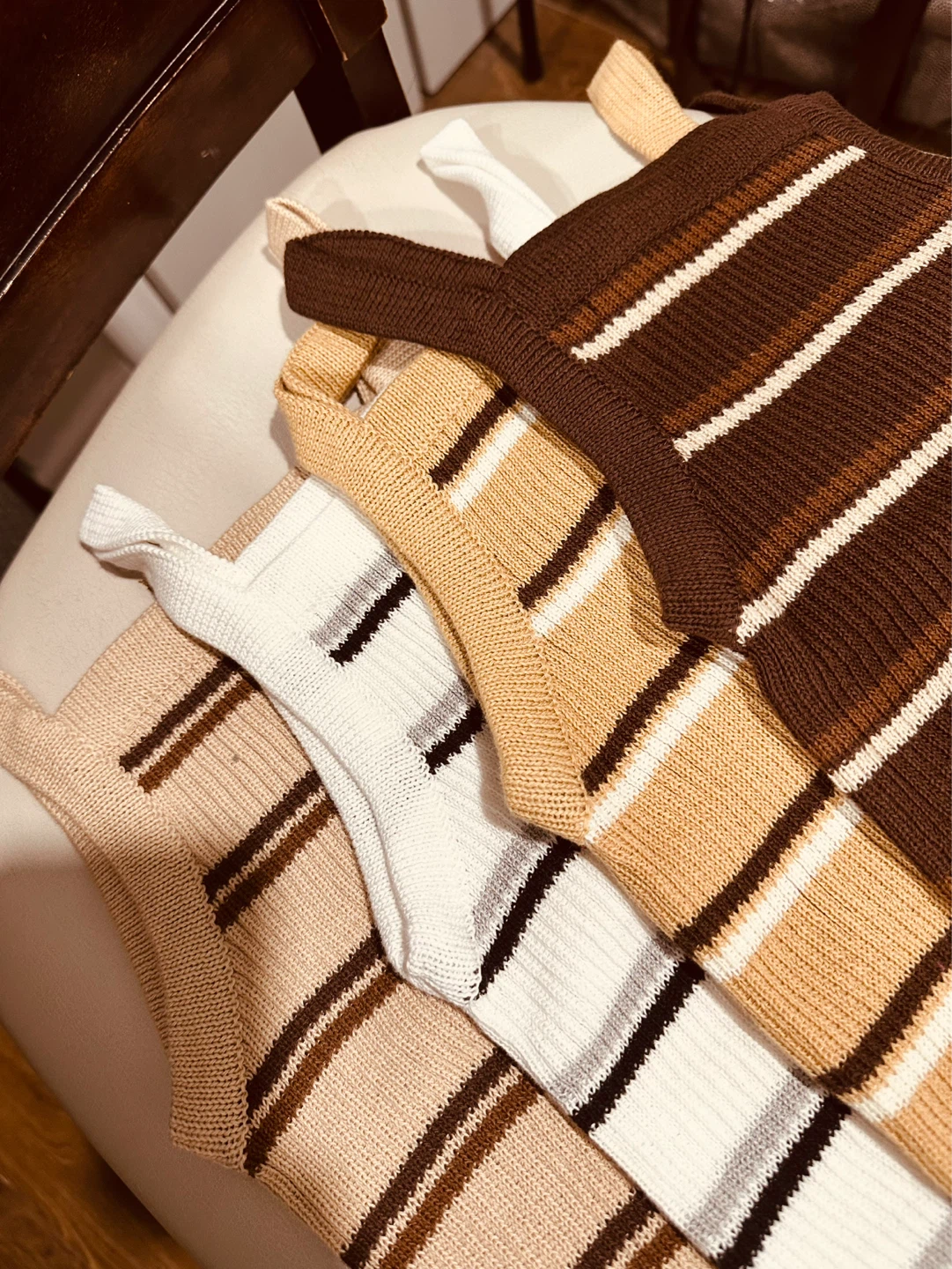 Striped Knit Tank Tops - Set of 4 - photo 2