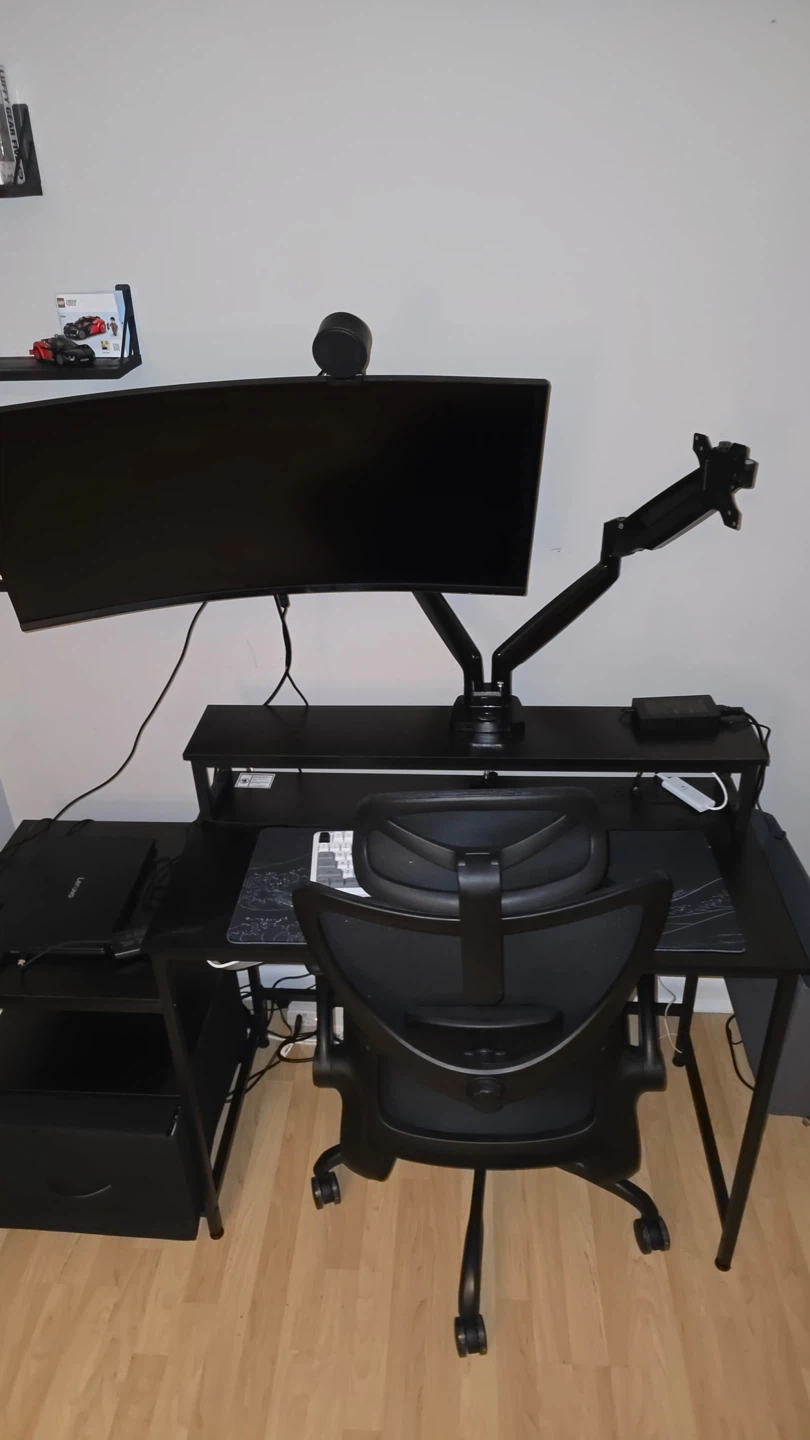 Computer Desk, Monitor, Ergonomic Chair, Dual Monitor Mount - photo 5