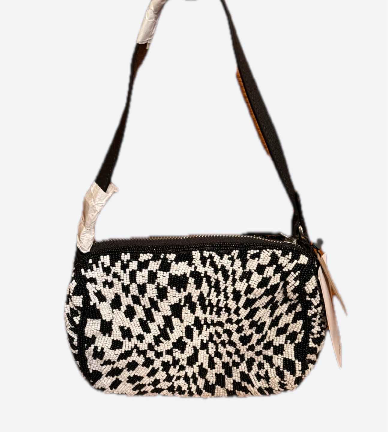 🆕MANGO Handmade B&W Shoulder Bag (NEW w/tag) - photo 2