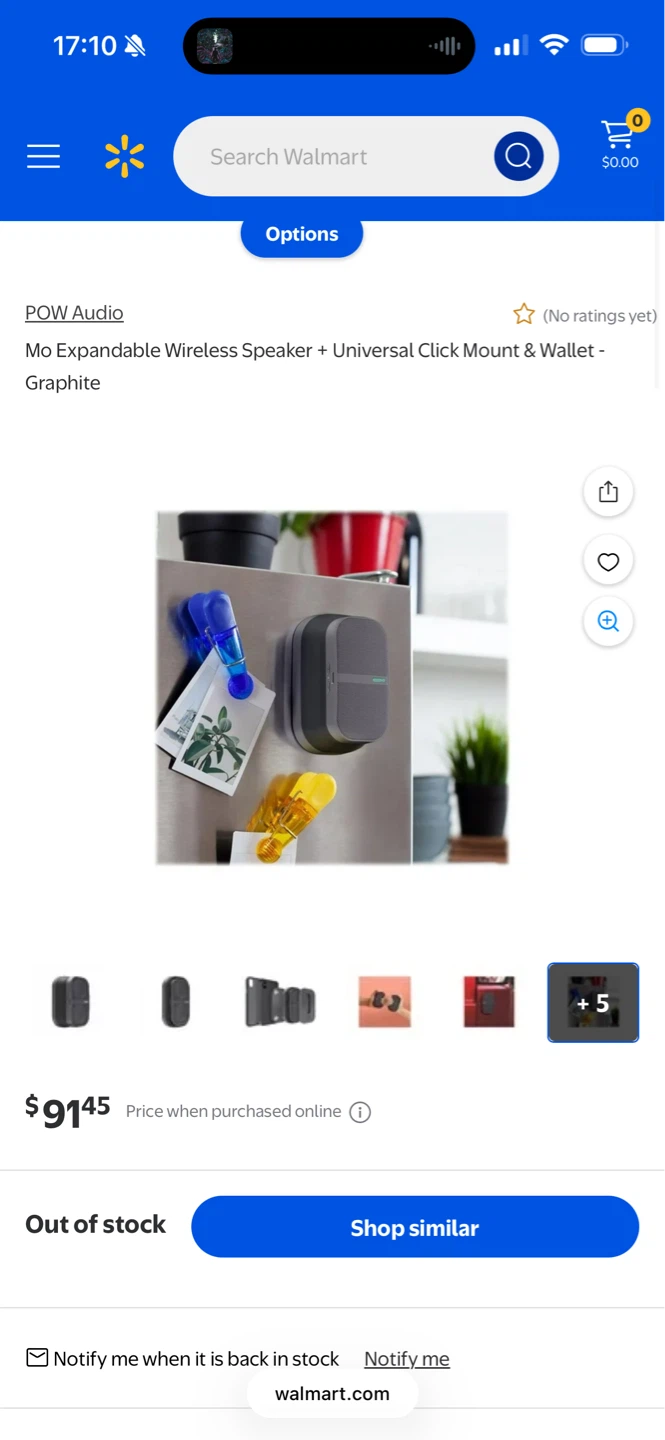 POW Audio Mo Expandable Wireless Speaker + Click Mount & Wallet - photo 3