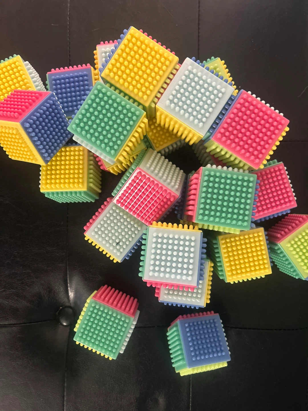 Sensory Building Blocks - Set of 20+ Colorful Textured Cubes