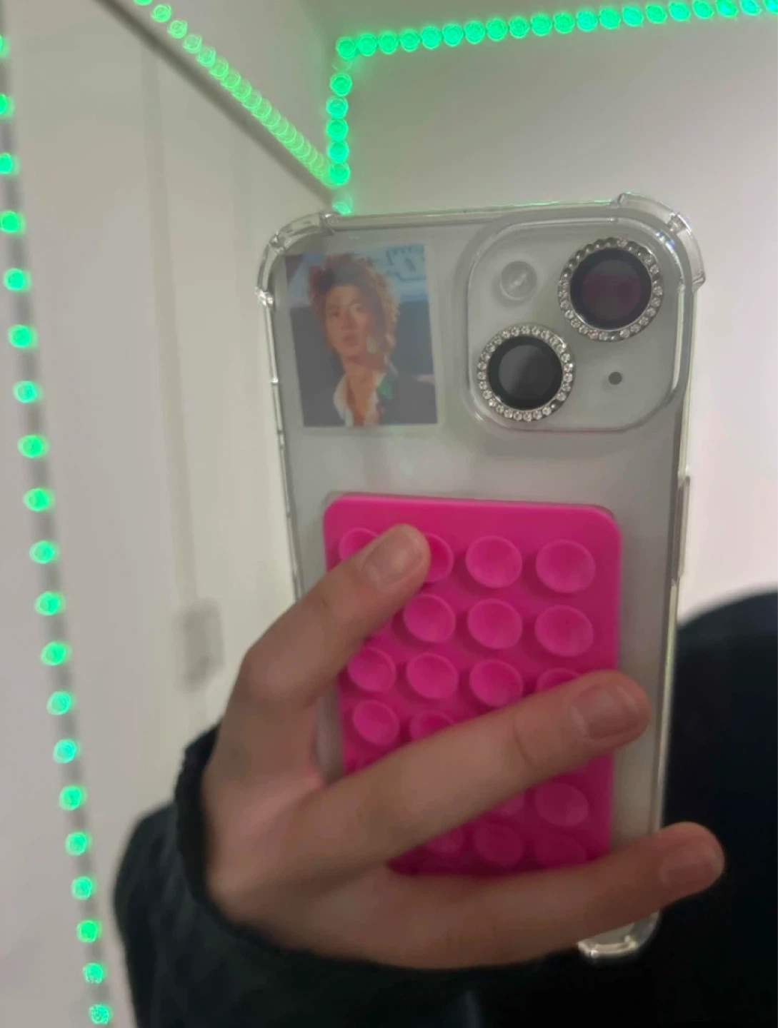 Pink Silicone Phone Grip Pad