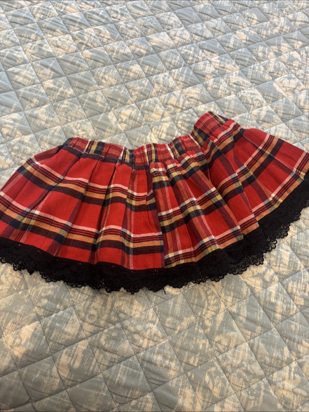 Plaid Pleated Skirt - Size M