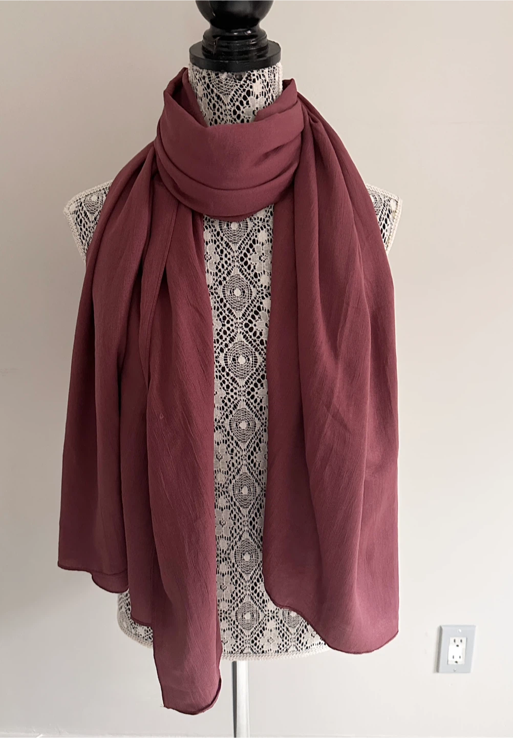 Dark Rose  Lightweight Scarf