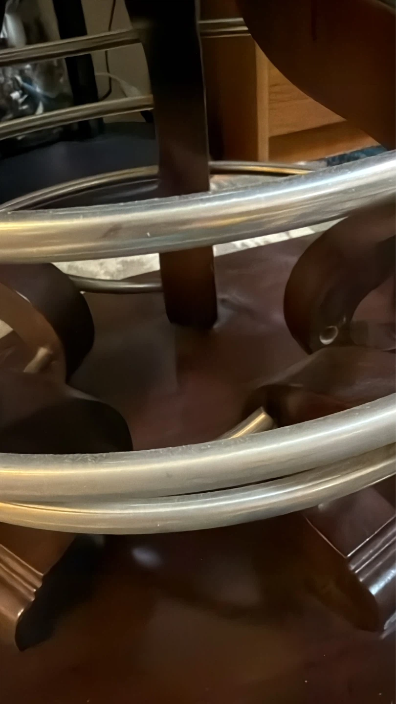 Tempered Glass Coffee Table with Wood and Metal Accents