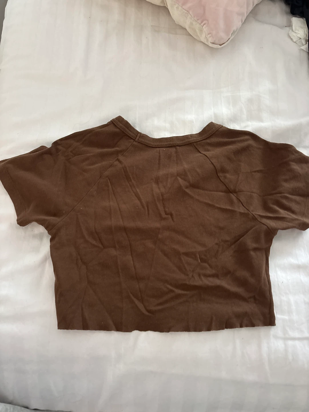 Brown Playboy cropped T-Shirt - photo 2