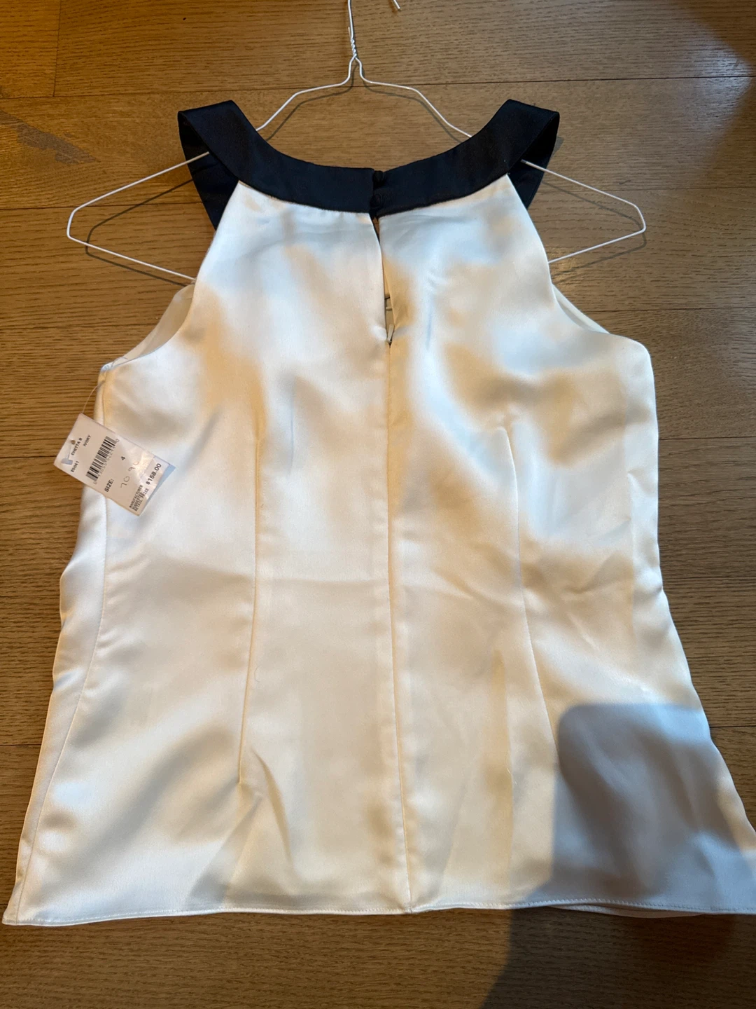 She & Sky Sequin Bow Top - White - Size 4 - photo 2