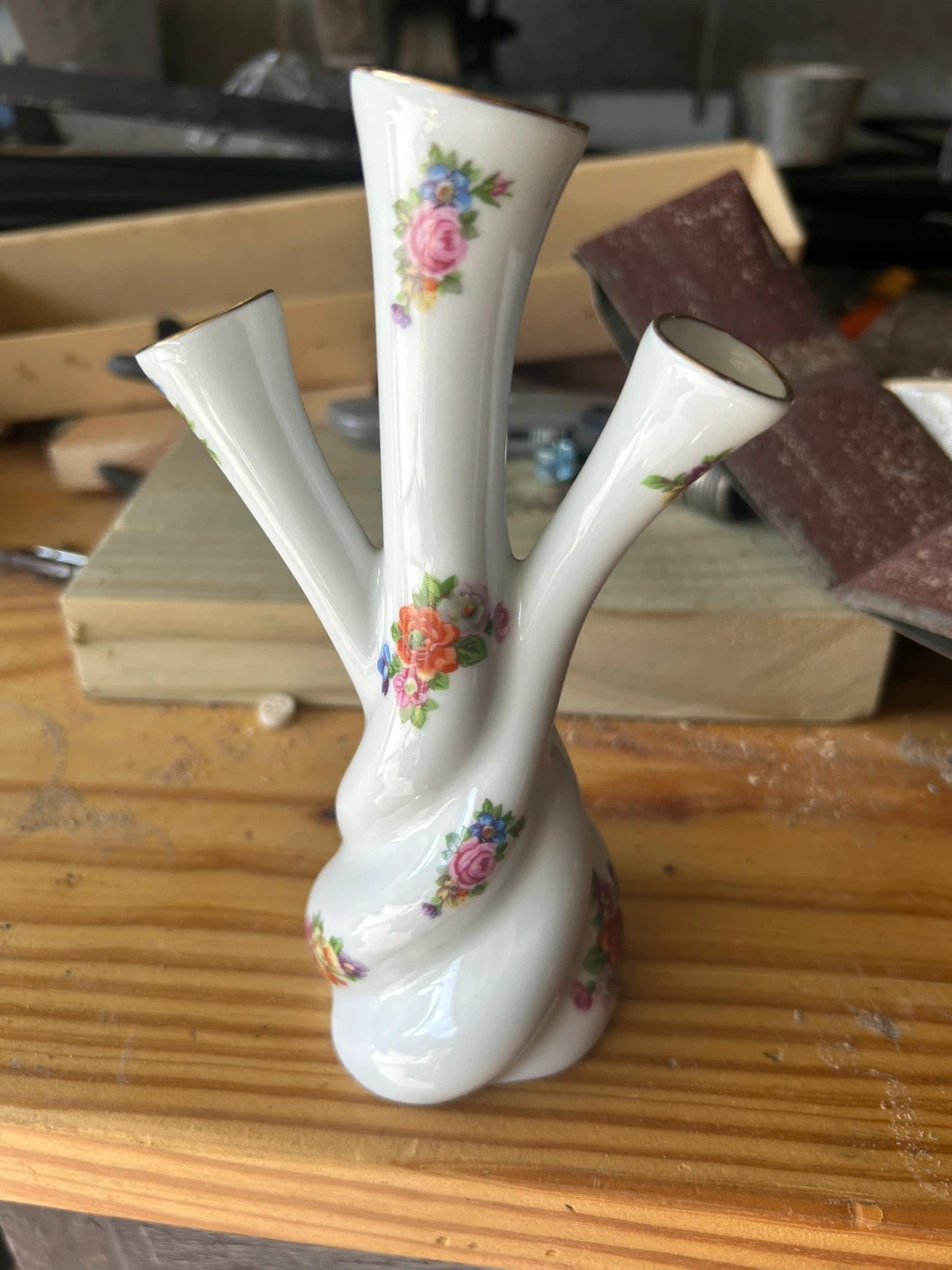 Vintage Floral Bud Vase
