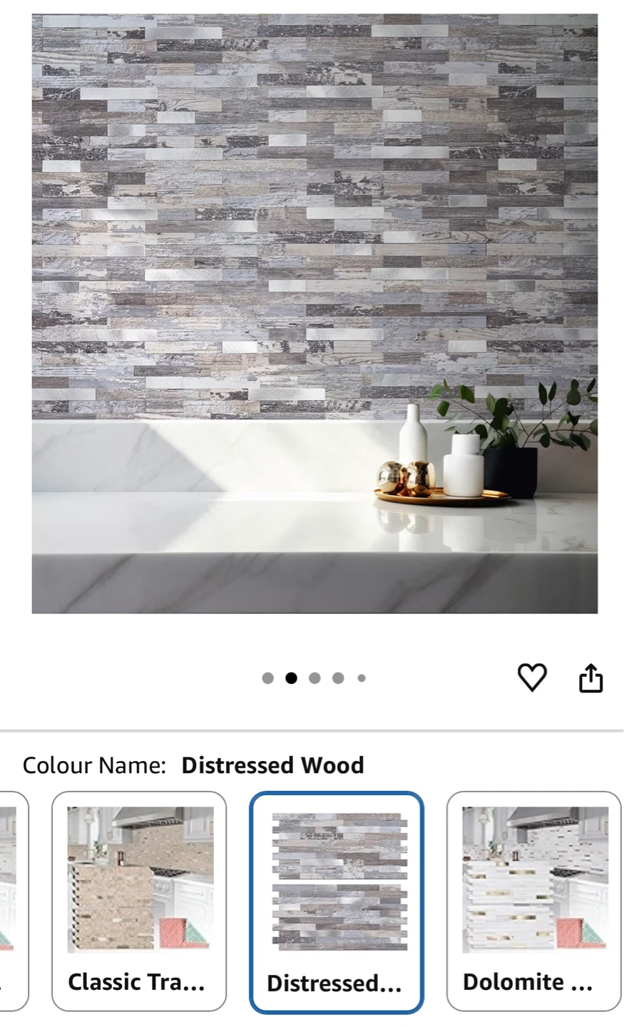 AULIGET Peel and Stick Tile - Distressed Wood