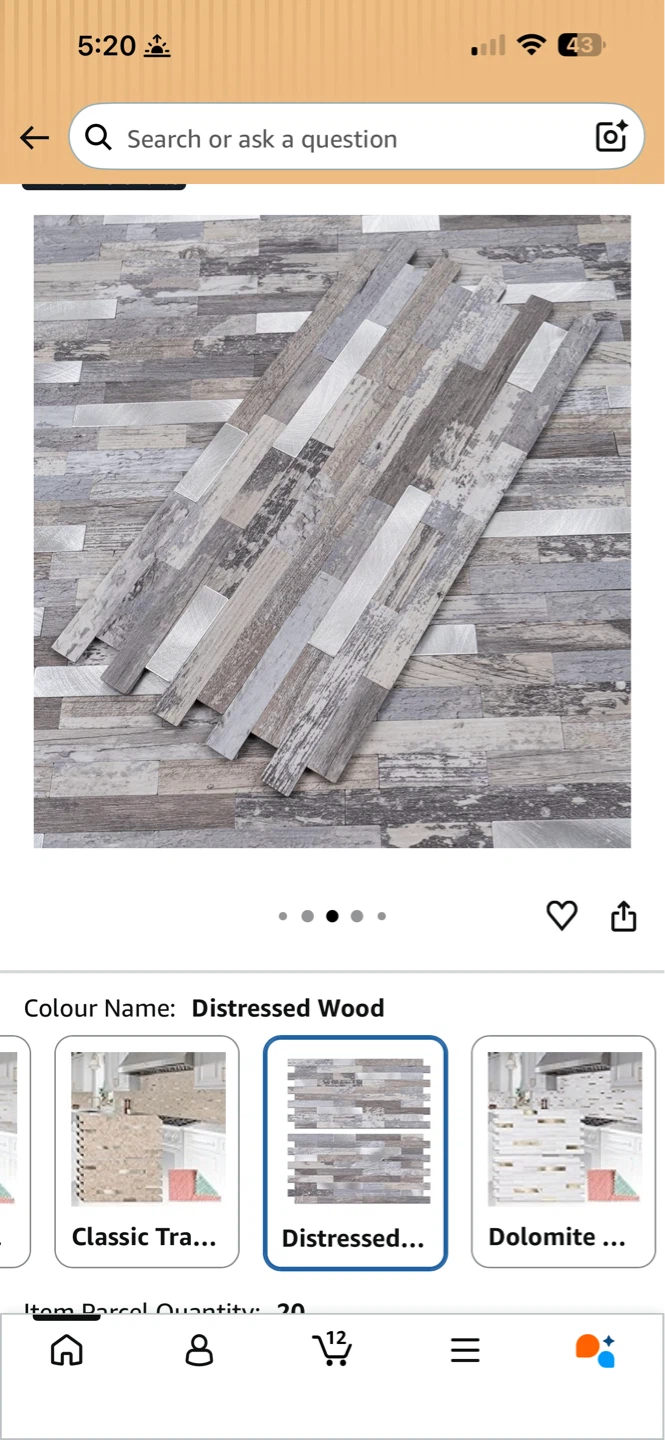 AULIGET Peel and Stick Tile - Distressed Wood - photo 3