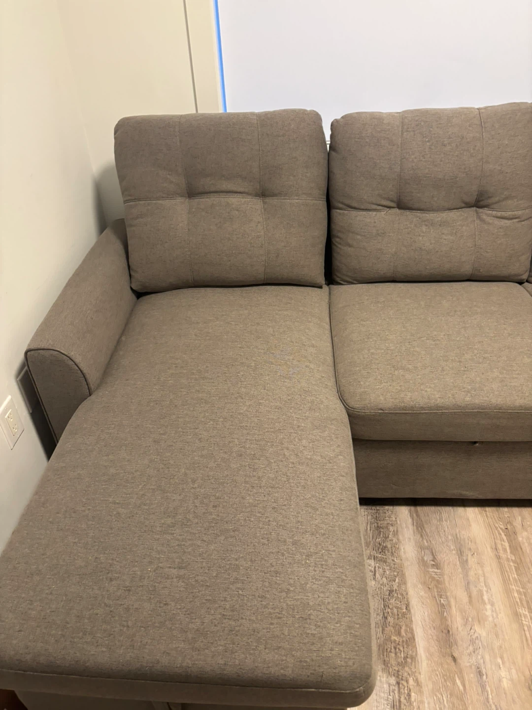 $1300 Carter2 Grey Sectional Sofa Bed