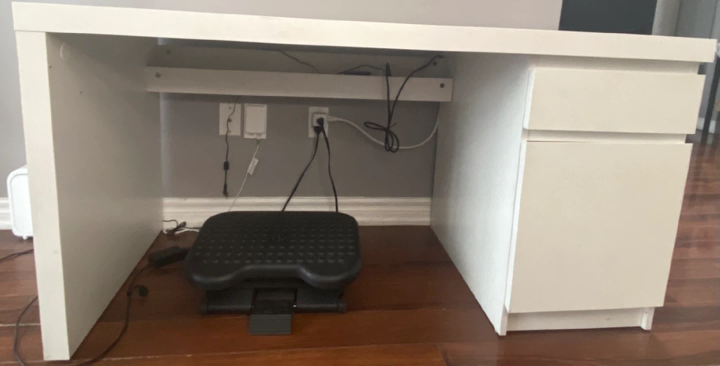 White Desk with Drawers
