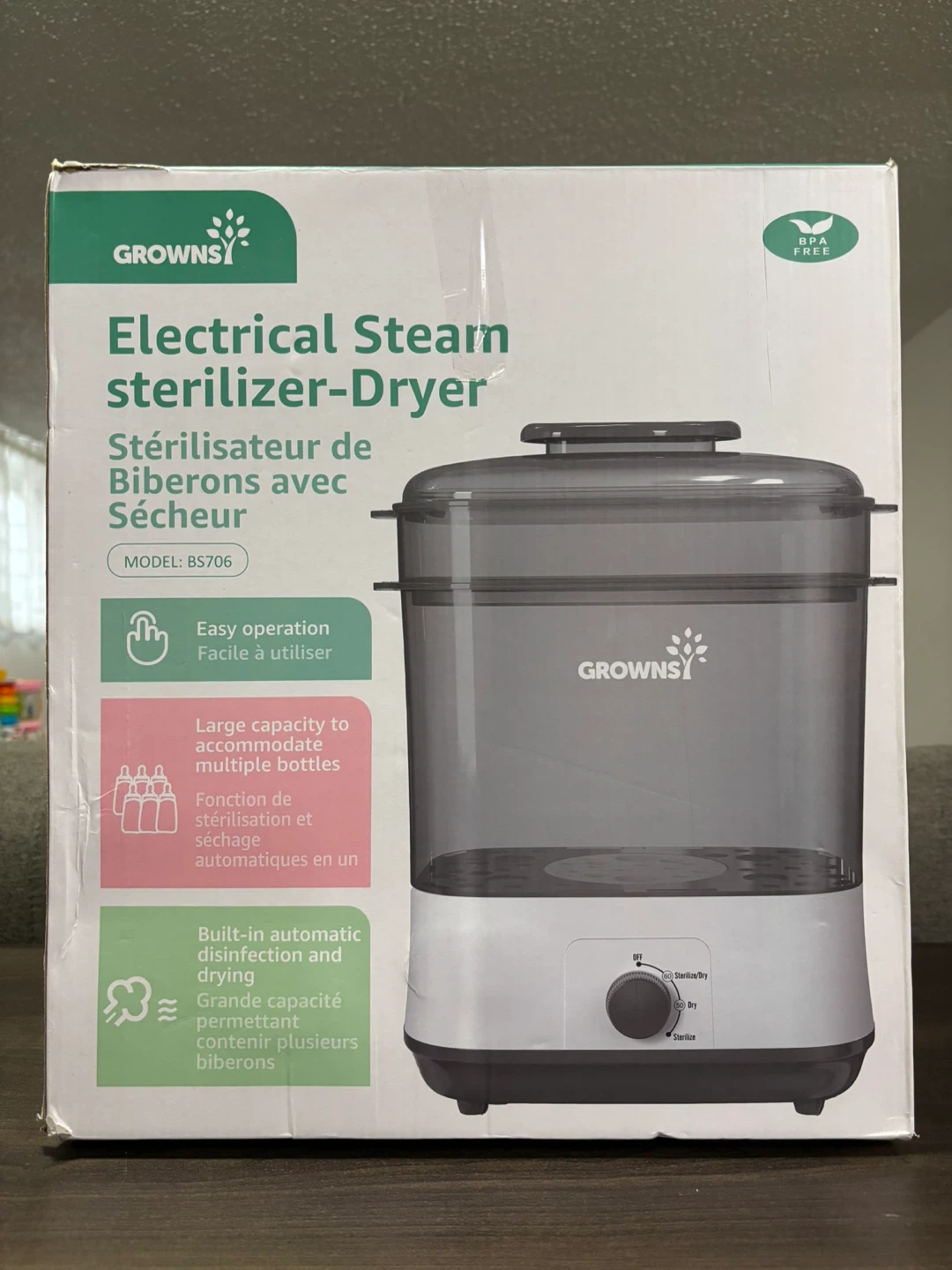 Grownsy Electrical Steam Sterilizer-Dryer