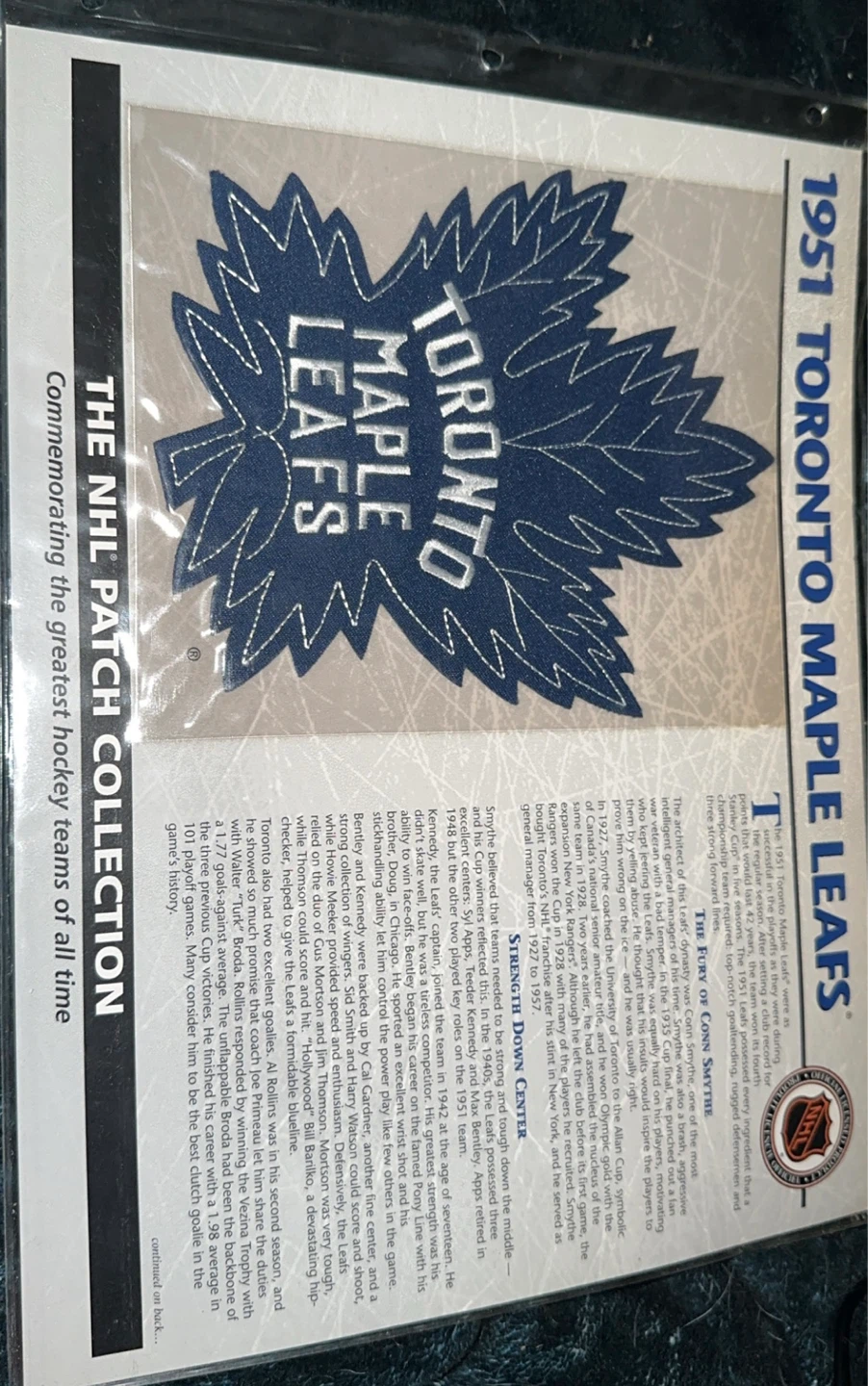 1951 Toronto Maple Leafs NHL Patch Collection - photo 3