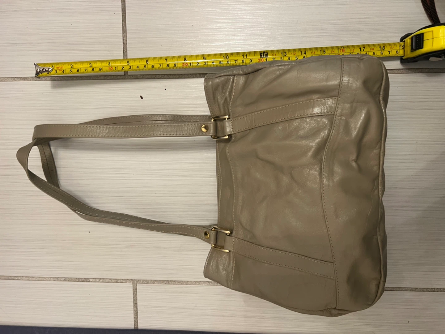 Tan Leather Shoulder Bag