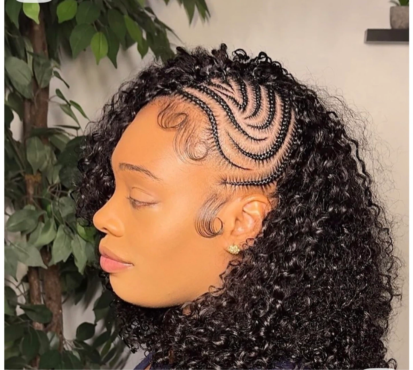Braided Hairstyles with Curly Extensions - photo 3