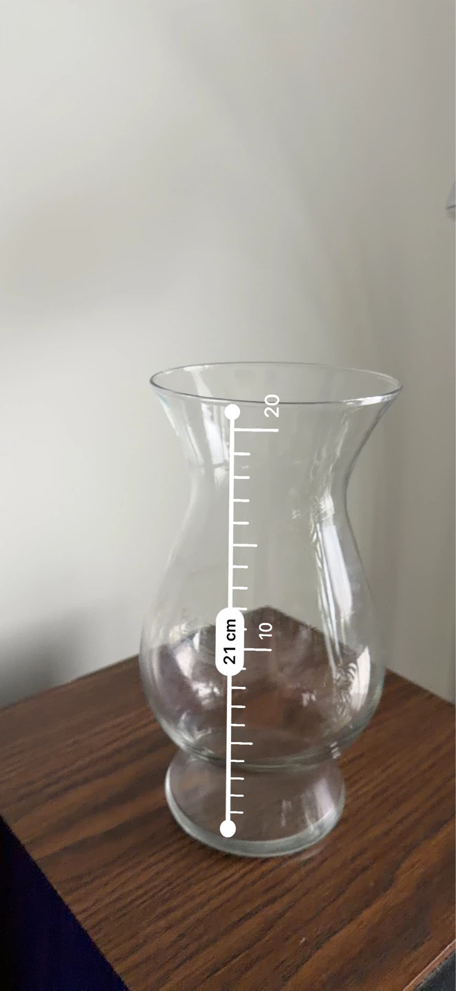 Clear Glass Vase - 21cm Tall - photo 2
