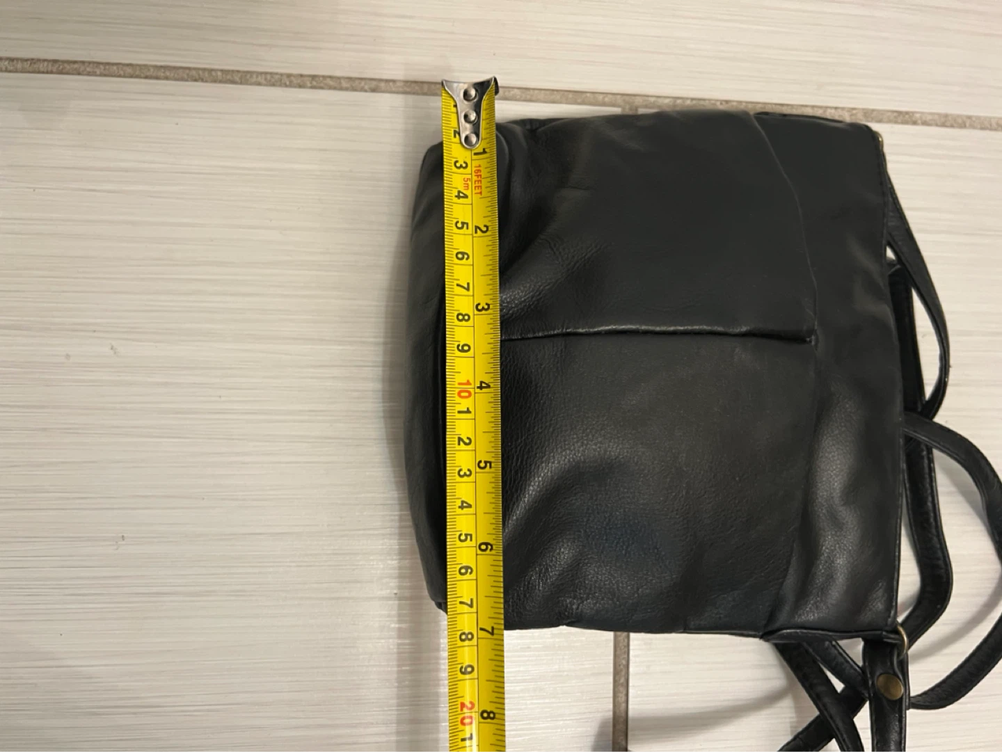 Black Leather Crossbody Bag