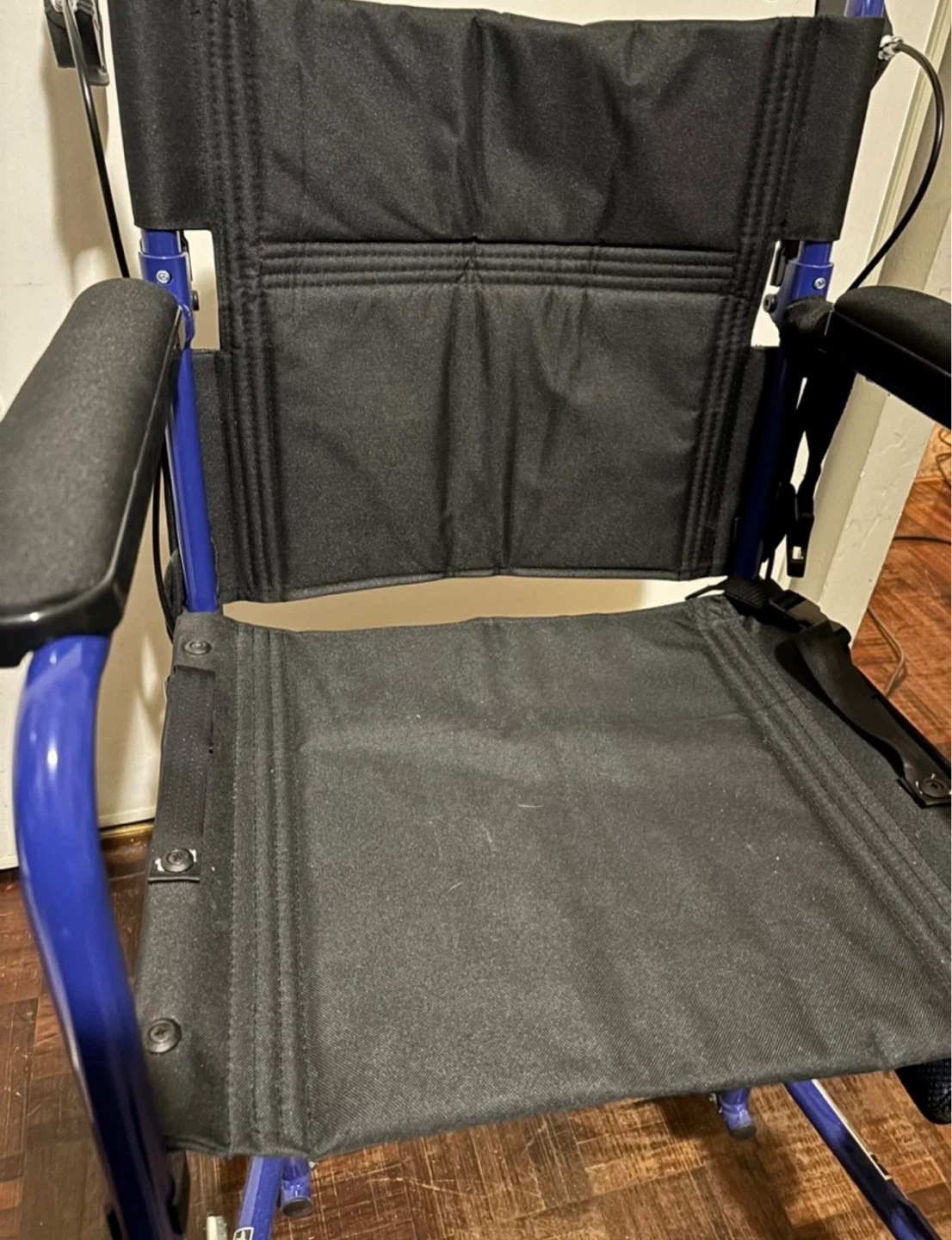Blue Lightweight Transport Wheelchair - photo 2