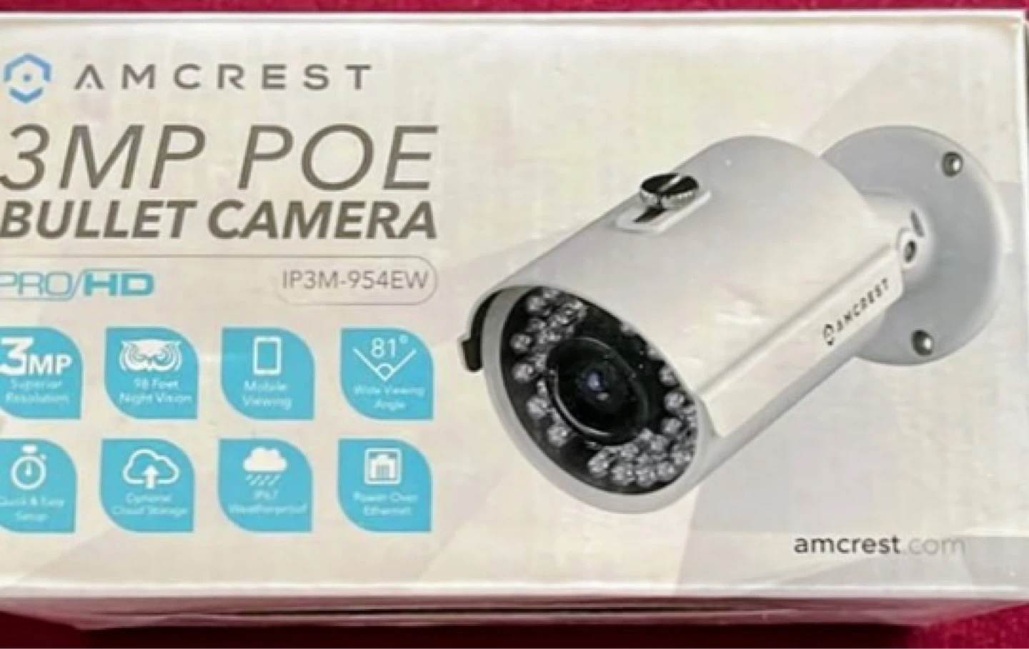 Amcrest 3MP POE Bullet Camera IP3M-954EW