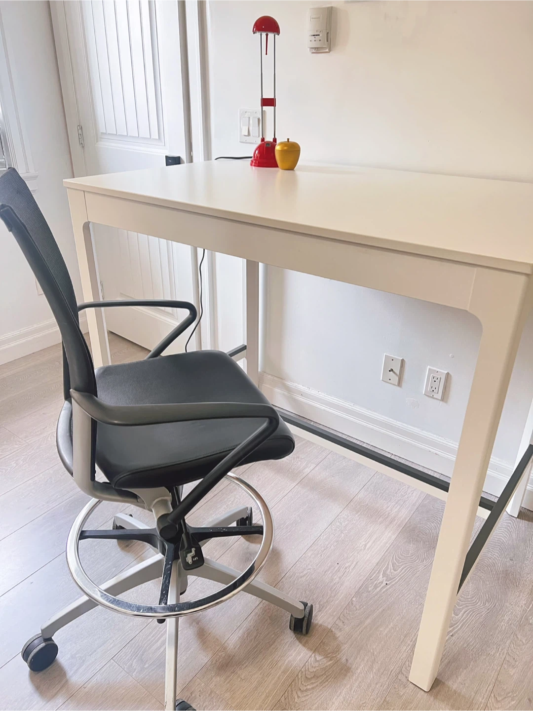 White Bar Height Desk and Drafting Chair,small fee for delivery - photo 2
