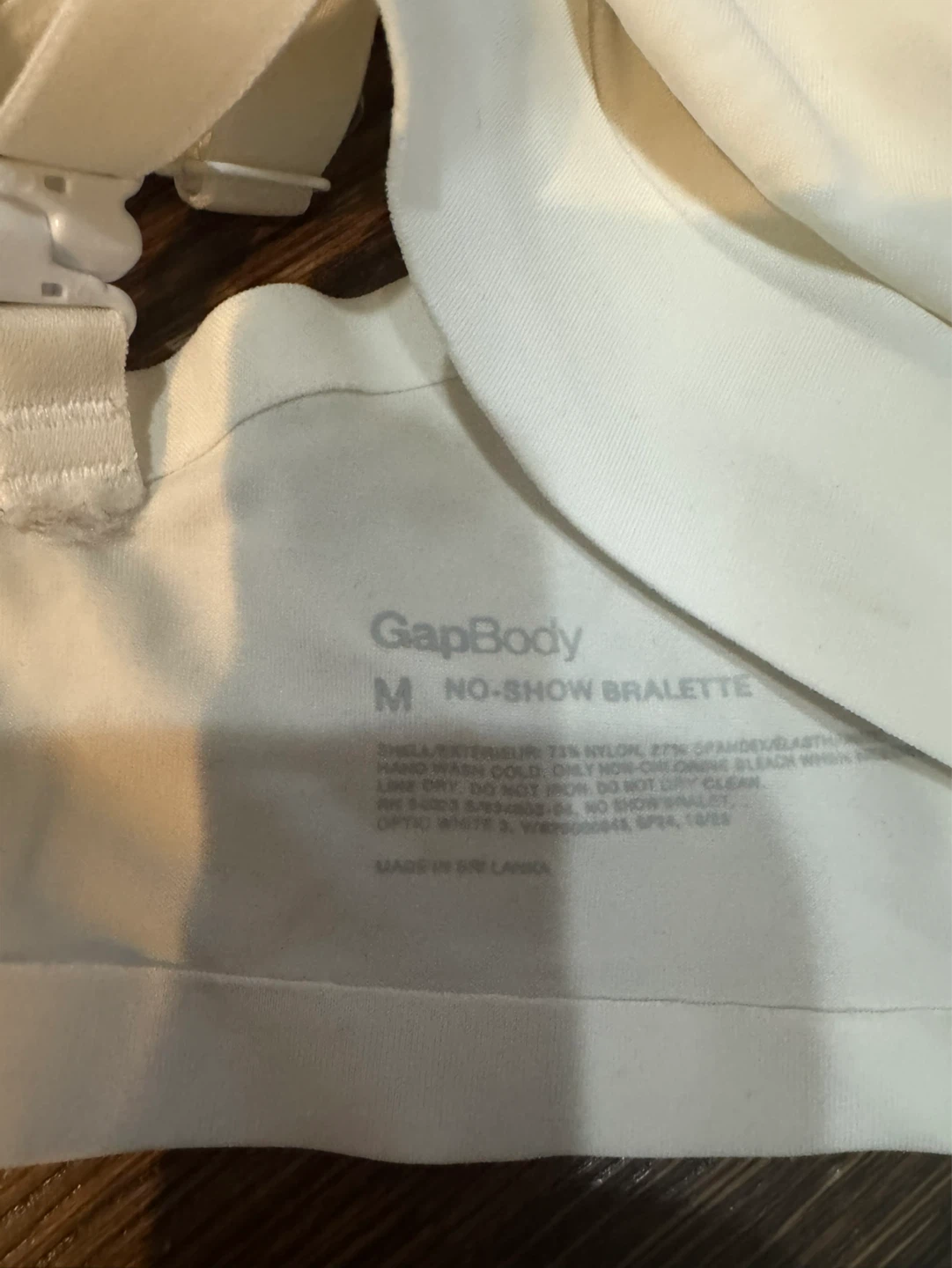 GapBody No-Show Bralette - White & Nude - Size M (2 Pack) - photo 2