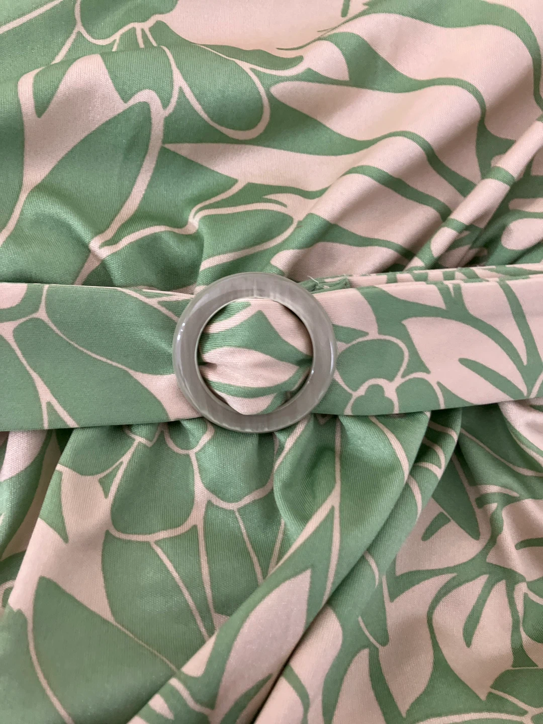 Japanese Green Floral Print Dress - Japanese Size M - photo 2